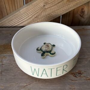 Honest Goods 3D Green Sea Turtle Pet Water Bowl 6 1/4”W
